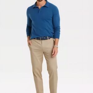 Men's Khakis Pants Slim Fit Trousers - Size 34x 32